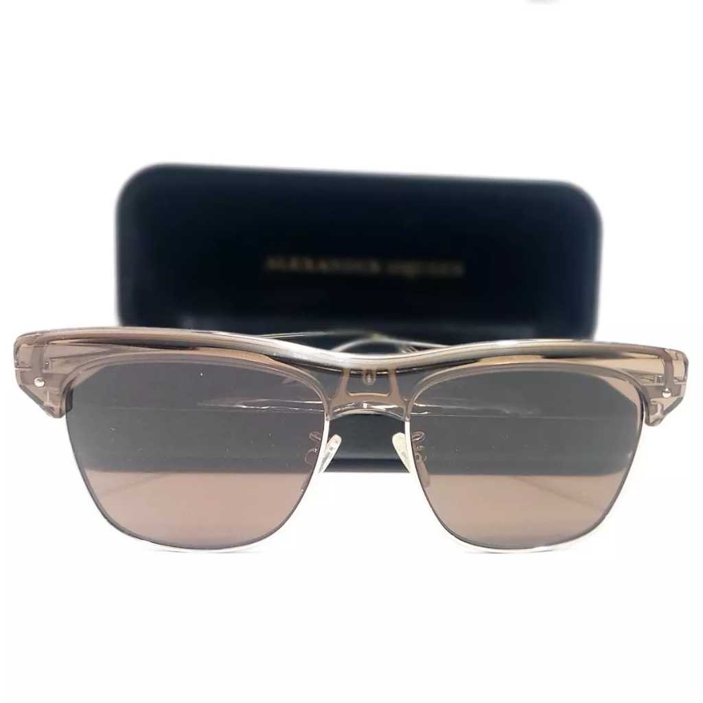 Nwt Alexander Mcqueen Am0235s Brow Bar Sunglasses
